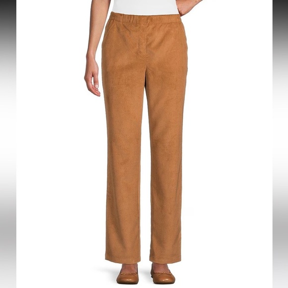 NWT Allison Daley
Silky Corduroy Straight Leg Elastic Waist Pull-On Pants - Picture 1 of 11